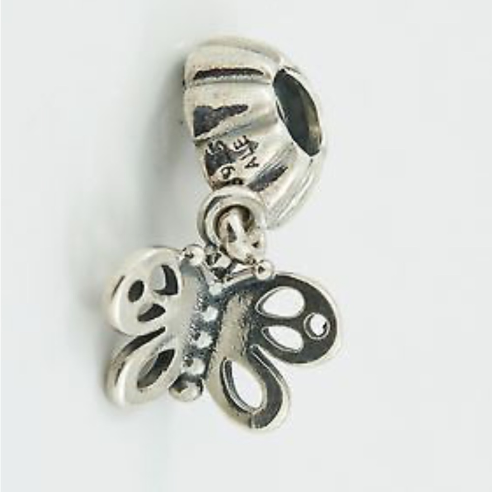 Pandora Charm ✨ 🦋 Dangly Silver Butterfly Friendship Friends Forever BFF Charm